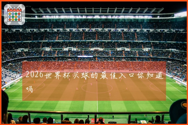 2026世界杯买球的最佳入口你知道吗